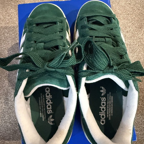 Adidas Campus 00s sneakers new, forest green suede with white stripes