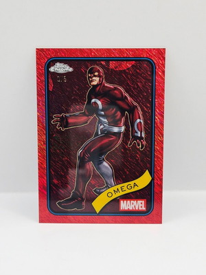 2025 Topps chrome Marvel Omega Red Shimmer Refractor - /5
