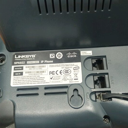 Linksys IP telephony set used, SPA9000, SPA400, SPA922