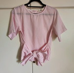 Chaton striped blouse like new, white and pink, size M