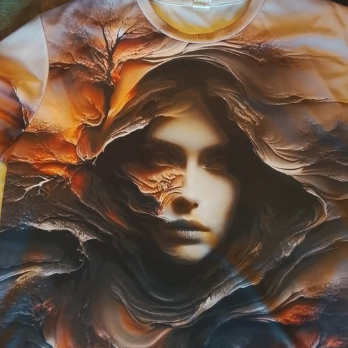 T-shirt like new, multicolored, size M