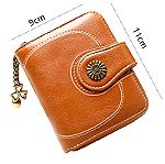  γυναικείο κοντό πορτοφόλι με φερμουαρ και θηκες πολυλειτουργικο γυναικειο πορτοφολι