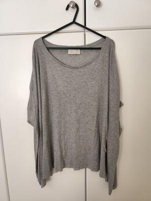 Zara Small Oversized Ριχτή Μπλούζα Σαν Καινούργιο, Γκρι