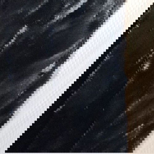 Αφορετη γούνα medium μαύρη με κοντό πέλος και στρογγυλό γιακά καινούργια