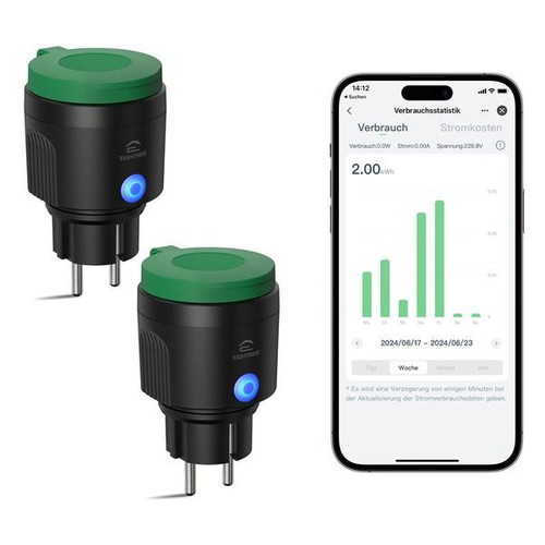 EIGHTREE Wi-Fi outdoor smart plug IP64 with consumption measurement