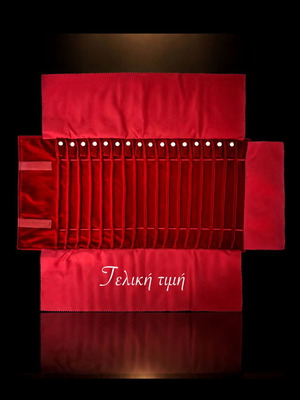 Velvet Jewelry Roll new, red