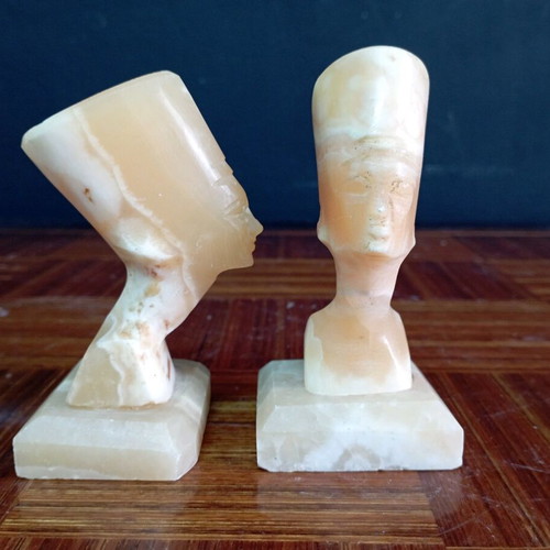 Decorative portatif with Nefertiti face used, Egyptian marble