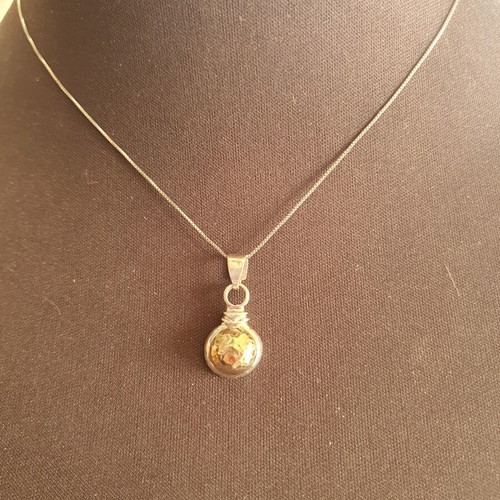Silver gold 925 585 necklace used, gold and silver color