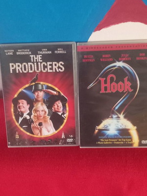 DVD μεταχειρισμένο με τις ταινίες The Producers και Hook με υπότιτλους