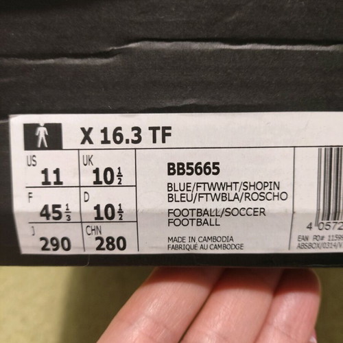 Adidas football shoes like new, blue size 45.5