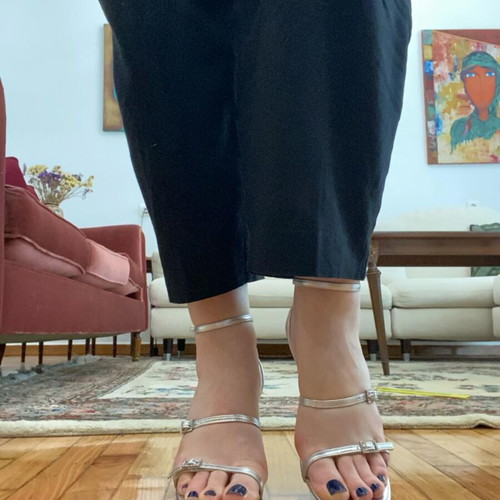 Mango silver heels like new, size 38, sandals