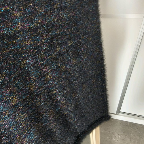 Zara Monti knitted skirt like new, black with gold thread
