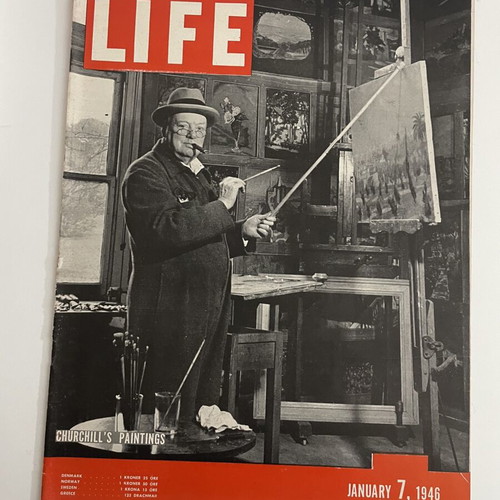 Life vintage magazine 1946 Winston Churchill used, English edition