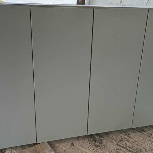 Kitchen cabinets hanging in gray lacquer like new