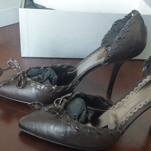 Grey Mer heels No38 like new, brown pumps