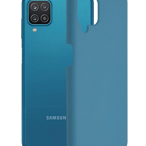 Techsuit Soft Edge Silicone case for Samsung Galaxy A12 / A12 Nacho, Denim Blue new