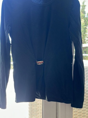 Gucci black top/blouse used with long sleeves and signature GG logo