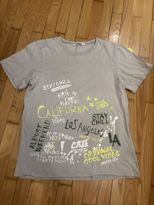 H&M Grey Graffiti T-Shirt like new, size 170 cm, teen