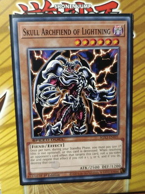 Skull Archfiend of Lightning card like new with Ultra Pro sleeve
