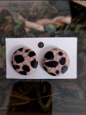 Earrings new animal print, steel