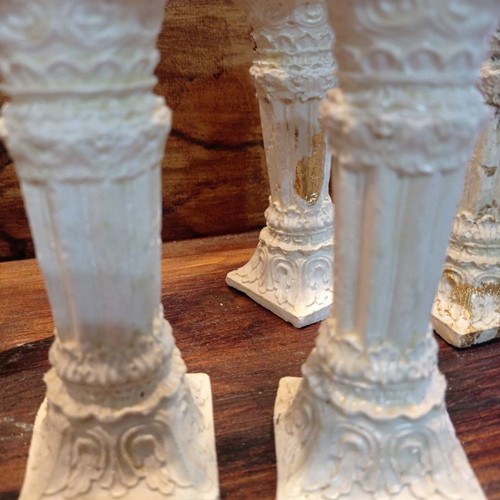 Decorative Doric columns made of cement, new, height 12 cm