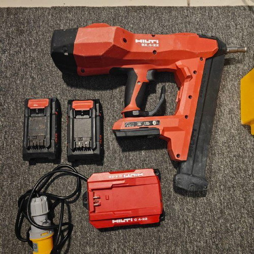 Hilti BX 4-22 cordless nail gun with portable 110V transformer