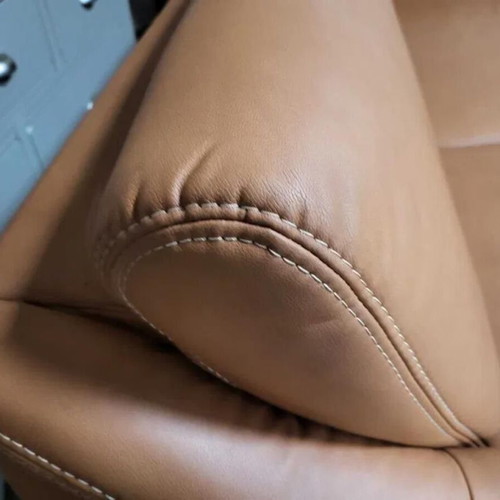 Light Brown Leather Corner Sofa Viola new with storage function