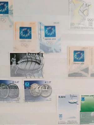 Collection of Greek stamps Olympic Games Athens 2004 like new, 14 pieces