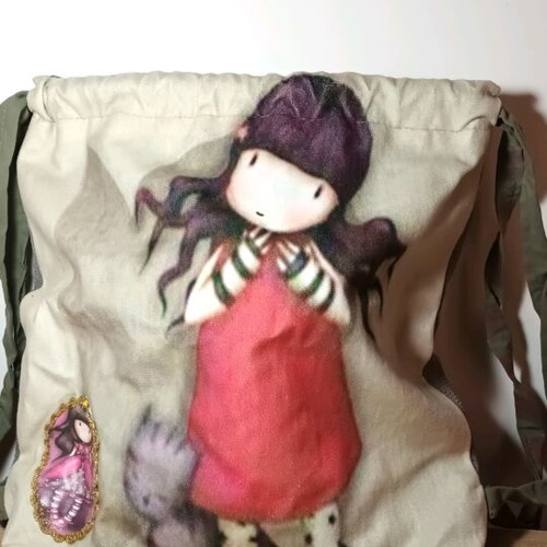 Sandoro handmade backpack bag used, multicolored