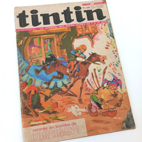 Tintin comic used, large format, year 1971