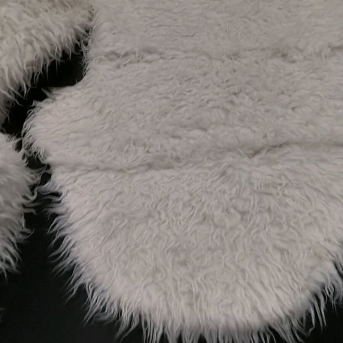 Bedroom rugs like new, flokati style, white, set of two
