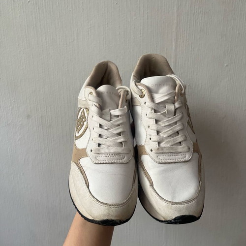Tommy Hilfiger sneakers size 37 used, white and gold