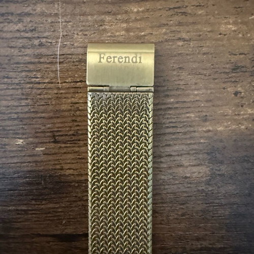 Ferendi F3610 women's watch with gold mesh bracelet, like new