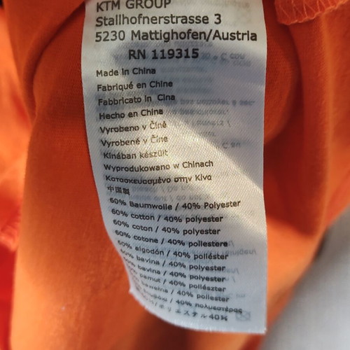 KTM Orange Bleeder 2022 Special Edition T-shirt like new, size L