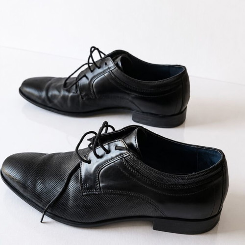Damiani men's black leather dress shoes size EU 41 used