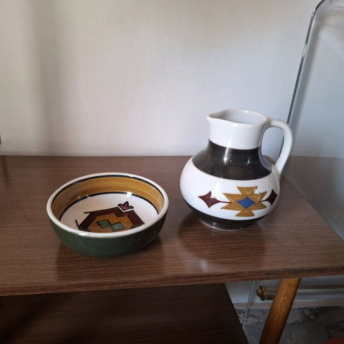 Tanagra ceramic jug and bowl used from Clara