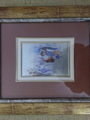 Painting by Spyros Diakoumakos like new, 44x39 with frame