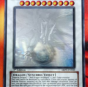 Majestic Red Dragon - GHOST RARE - ABPF-EN040 - 1st Edition