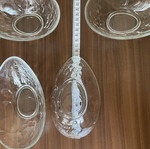 Vintage glass bowls avocado-shaped with embossed fruit designs, like new