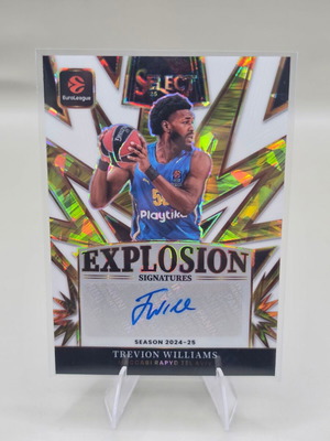 Trevion Williams Explosion Signatures Prizm EuroLeague card 31/49
