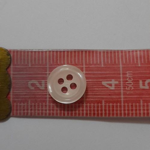 Σετ 12 κουμπιά με εφέ πέρλας χρώμα ιβουάρ 10 mm καινούργιο