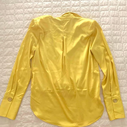 Vicolo satin shirt yellow medium new