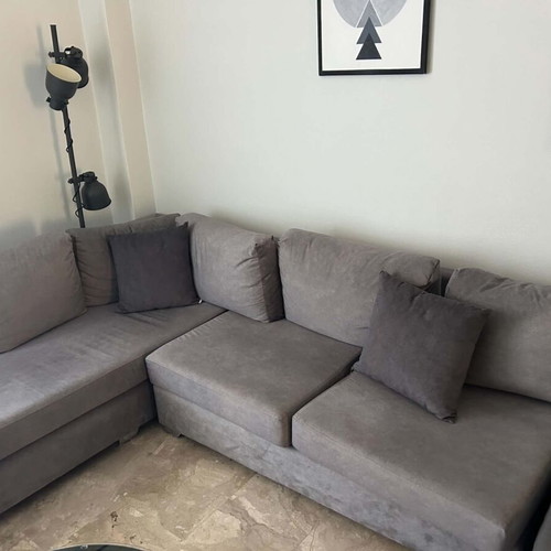 Apollon P gray sofa like new, large size, waterproof fabric