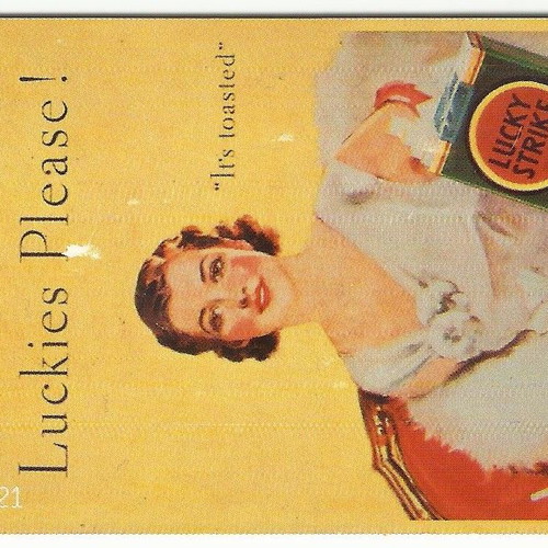 OTE Lucky Strike phonecard 100 units used, 10/98, 39,000 tirage