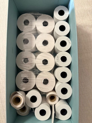 Cash register rolls new, sizes 5.8cm and 3.6cm