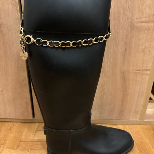 Moschino rain boots used, black, size 39