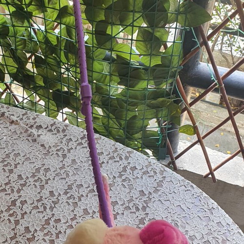 Plush dog with stick like new, barking toy
