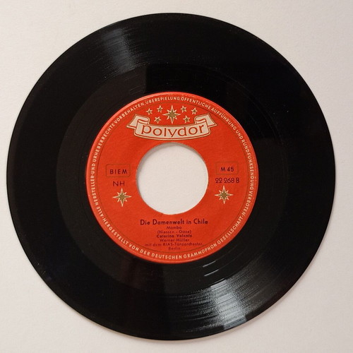 Polydor 45 rpm record used with Malaguena & Die Damenwelt in Chile