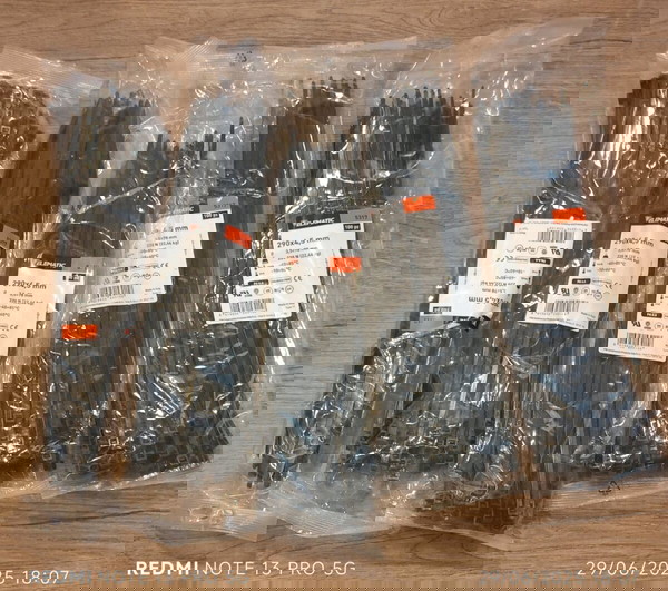 Πακέτο 5 x 100 Δεματικά Καλωδίων 290x4,5mm VELPLASTC – Ιδανικά για Ηλεκτρολόγους & DIY