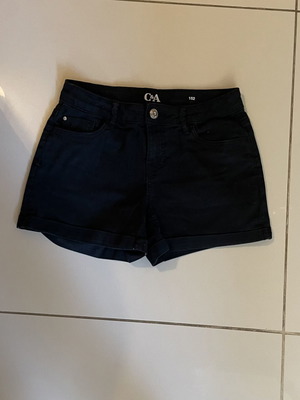 C&A Girls' Black Denim Shorts Size 152 Like New